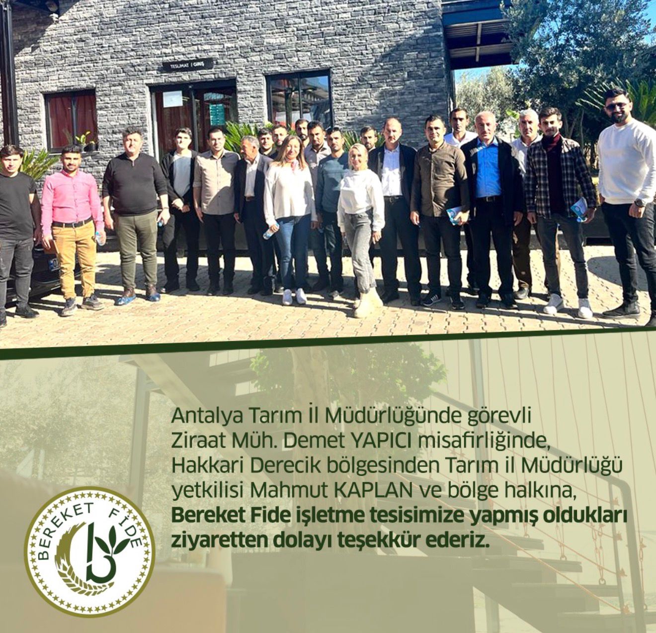 Bereket Fide'ye Ziyaret ve Sektörel Değerlendirme